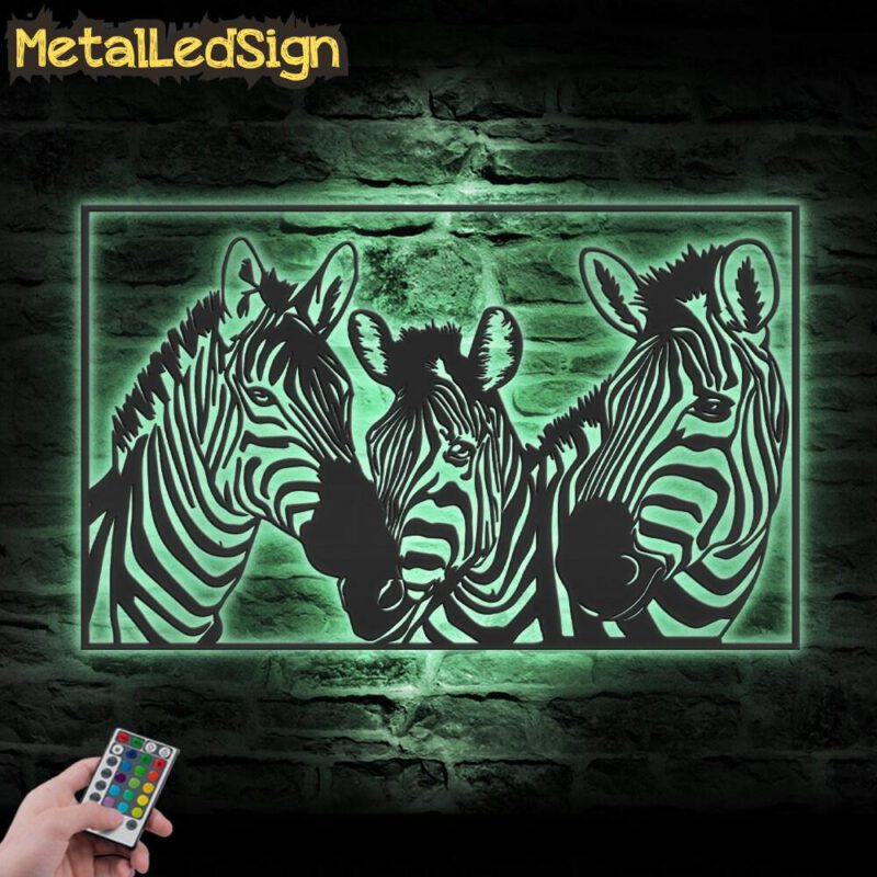 Custom-Zebra-Horse-Metal-Wall-Art-LED-Light-7.jpg