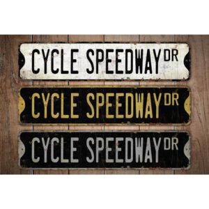 Cycle-Speedway-Premium-Quality-Rustic-Metal-Sign-Images