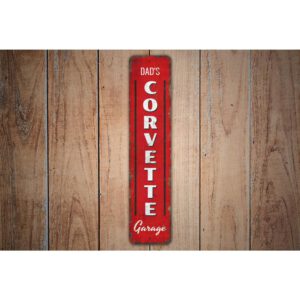 Dads-Corvette-Garage-Premium-Quality-Rustic-Metal-Sign-Images