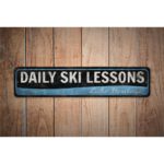 Daily-Ski-Lesson-Sign-Premium-Quality-Rustic-Metal-Sign-Images