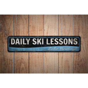 Daily-Ski-Lesson-Sign-Premium-Quality-Rustic-Metal-Sign-Images