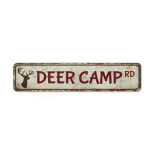 Deer-Camp-Road-Sign-Premium-Quality-Rustic-Metal-Sign-2