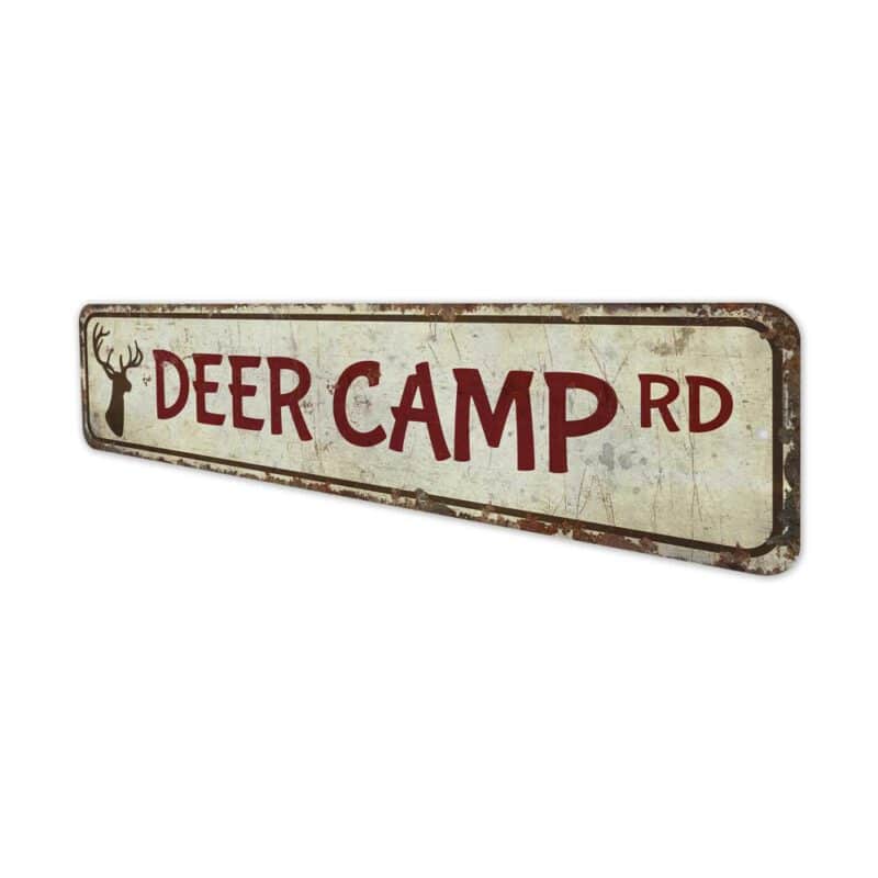 Deer-Camp-Road-Sign-Premium-Quality-Rustic-Metal-Sign-4