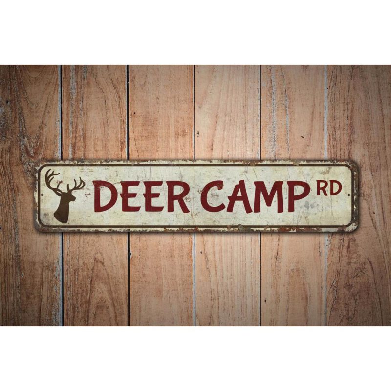 Deer-Camp-Road-Sign-Premium-Quality-Rustic-Metal-Sign-Images