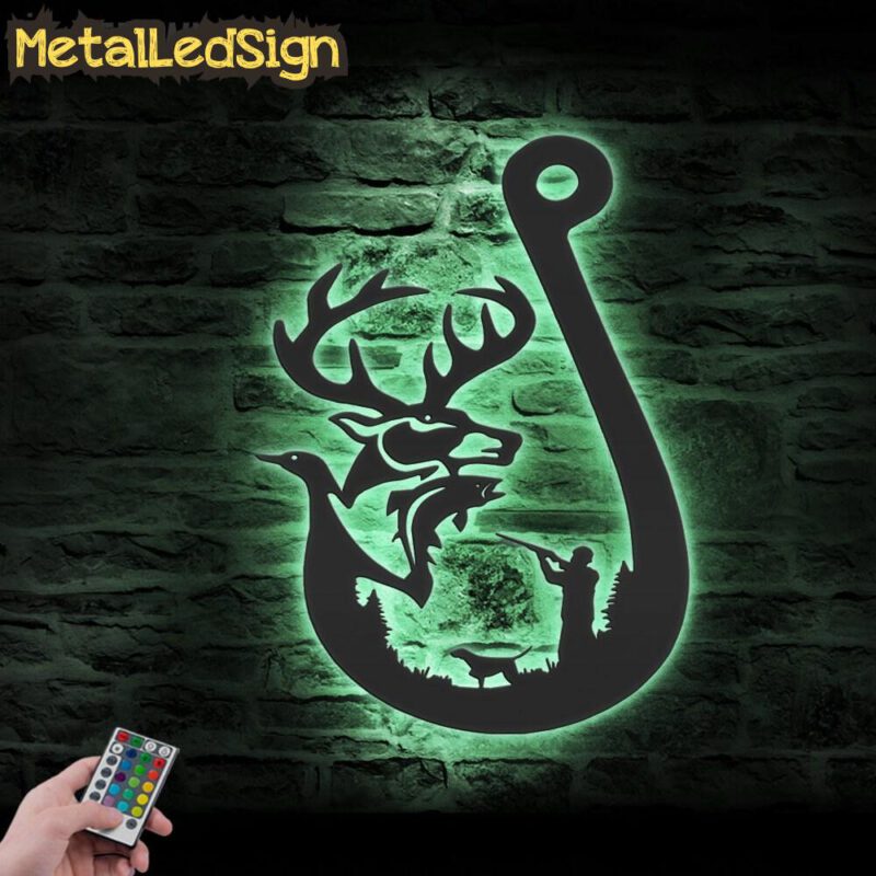 Deer-Duck-And-Fish-Hunting-Metal-Wall-Art-LED-Light-7.jpg