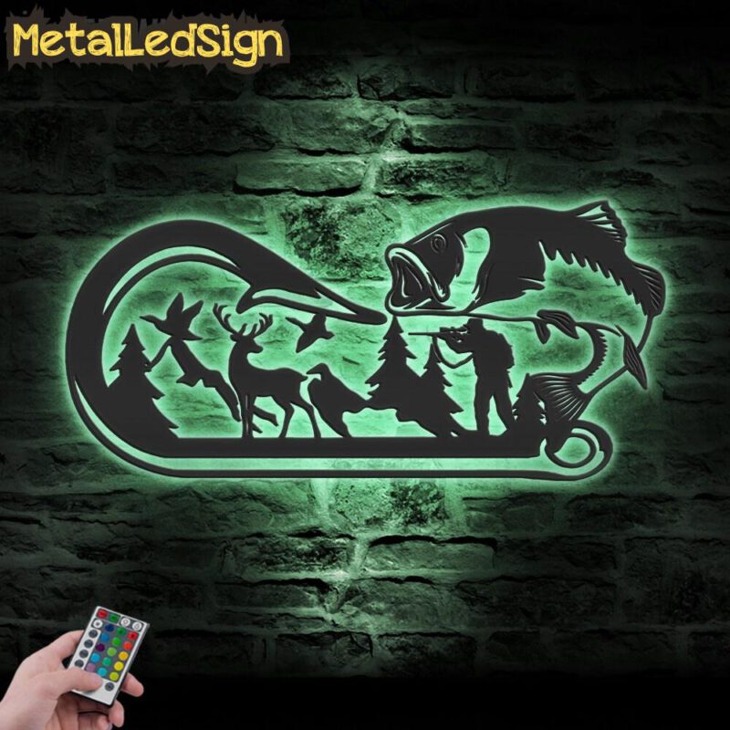 Deer-Duck-Hook-Bass-Fish-Hunting-Metal-Wall-Art-LED-Light-7.jpg