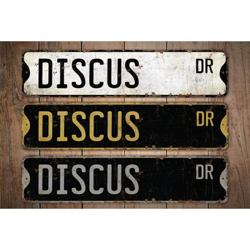 Discus-Premium-Quality-Rustic-Metal-Sign-Images