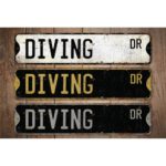 Diving-Premium-Quality-Rustic-Metal-Sign-Images