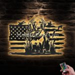 Dog-Hunting-Us-Flag-Metal-Wall-Art-Led-Light-Images-1