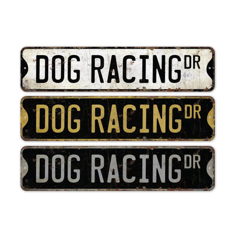 Dog-Racing-Premium-Quality-Rustic-Metal-Sign-2