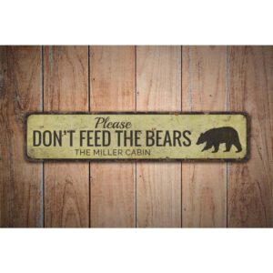 Dont-Feed-the-Bears-Sign-Premium-Quality-Rustic-Metal-Sign-Images