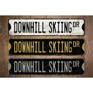 Downhill-Skiing-Premium-Quality-Rustic-Metal-Sign-Images