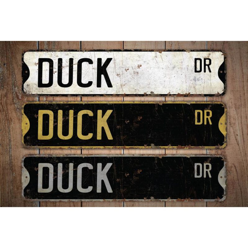 Duck-Premium-Quality-Rustic-Metal-Sign-Images