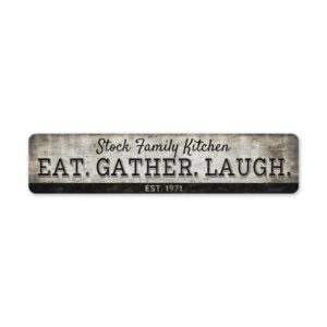 Eat-Gather-Laugh-Sign-Premium-Quality-Rustic-Metal-Sign-2