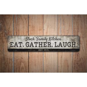 Eat-Gather-Laugh-Sign-Premium-Quality-Rustic-Metal-Sign-Images