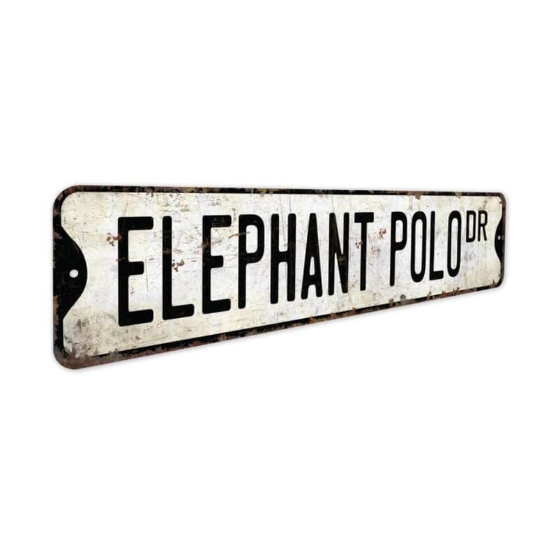 Elephant-Polo-Premium-Quality-Rustic-Metal-Sign-3