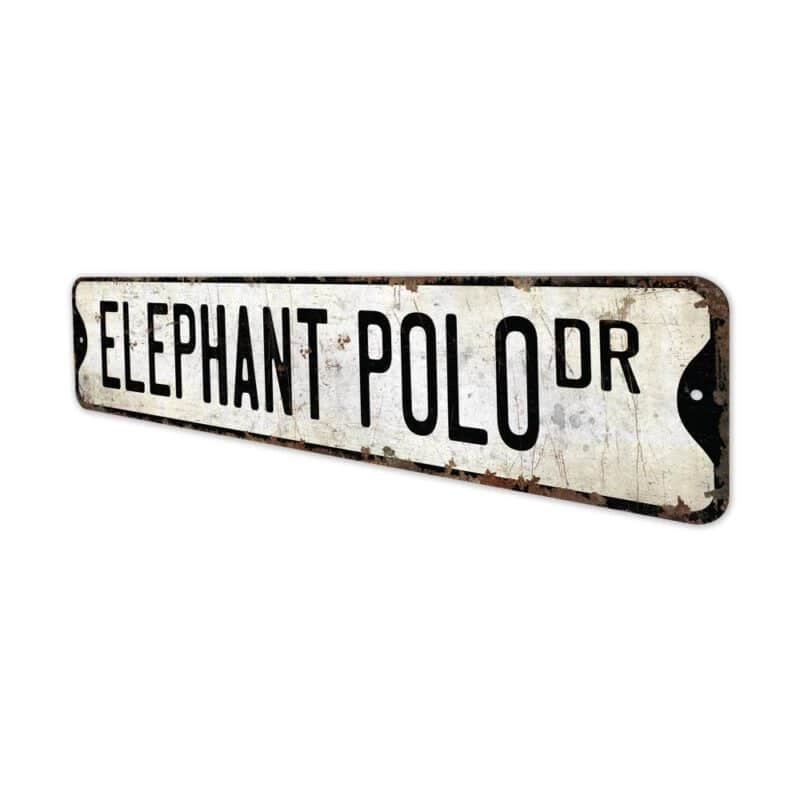 Elephant-Polo-Premium-Quality-Rustic-Metal-Sign-4