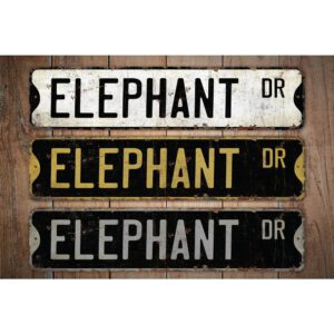 Elephant-Premium-Quality-Rustic-Metal-Sign-Images