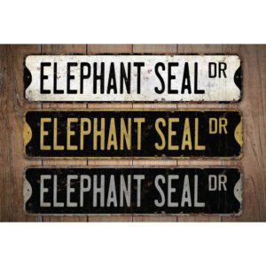 Elephant-Seal-Premium-Quality-Rustic-Metal-Sign-Images