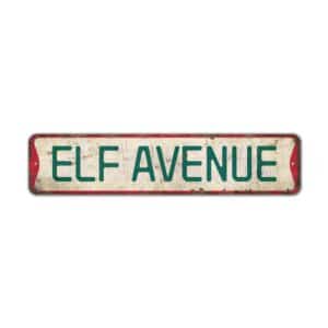 Elf-Avenue-Sign-Premium-Quality-Rustic-Metal-Sign-2