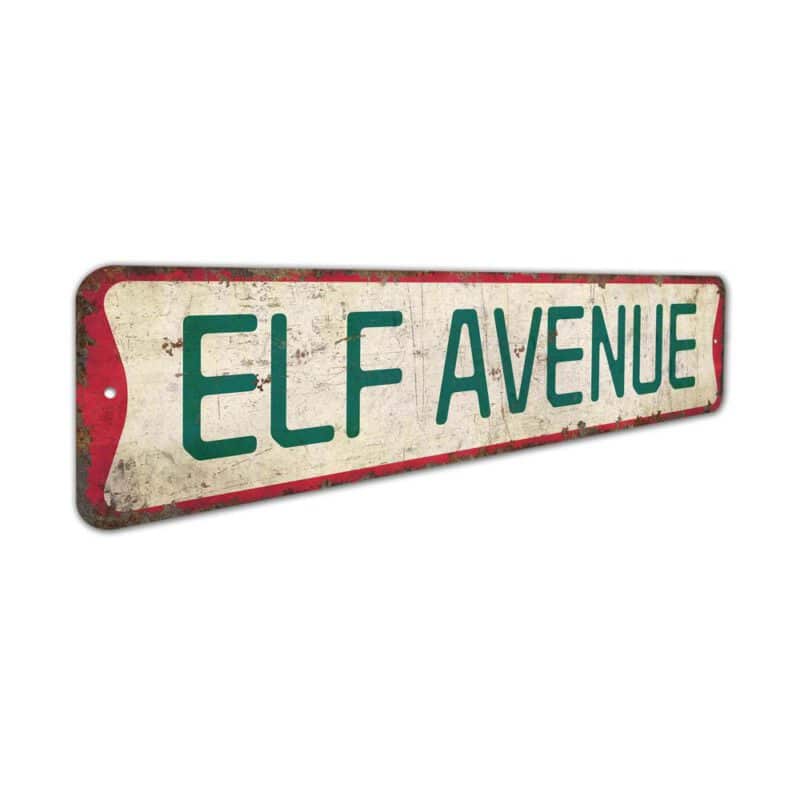 Elf-Avenue-Sign-Premium-Quality-Rustic-Metal-Sign-3