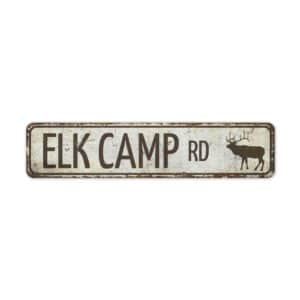 Elk-Camp-Road-Sign-Premium-Quality-Rustic-Metal-Sign-2