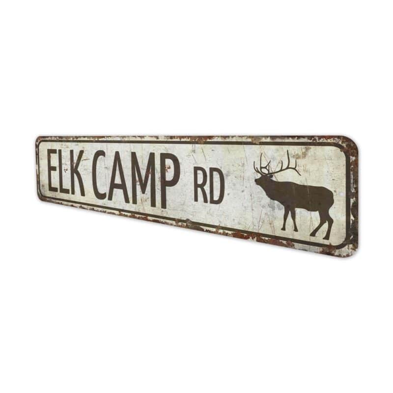 Elk-Camp-Road-Sign-Premium-Quality-Rustic-Metal-Sign-4