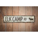 Elk-Camp-Road-Sign-Premium-Quality-Rustic-Metal-Sign-Images