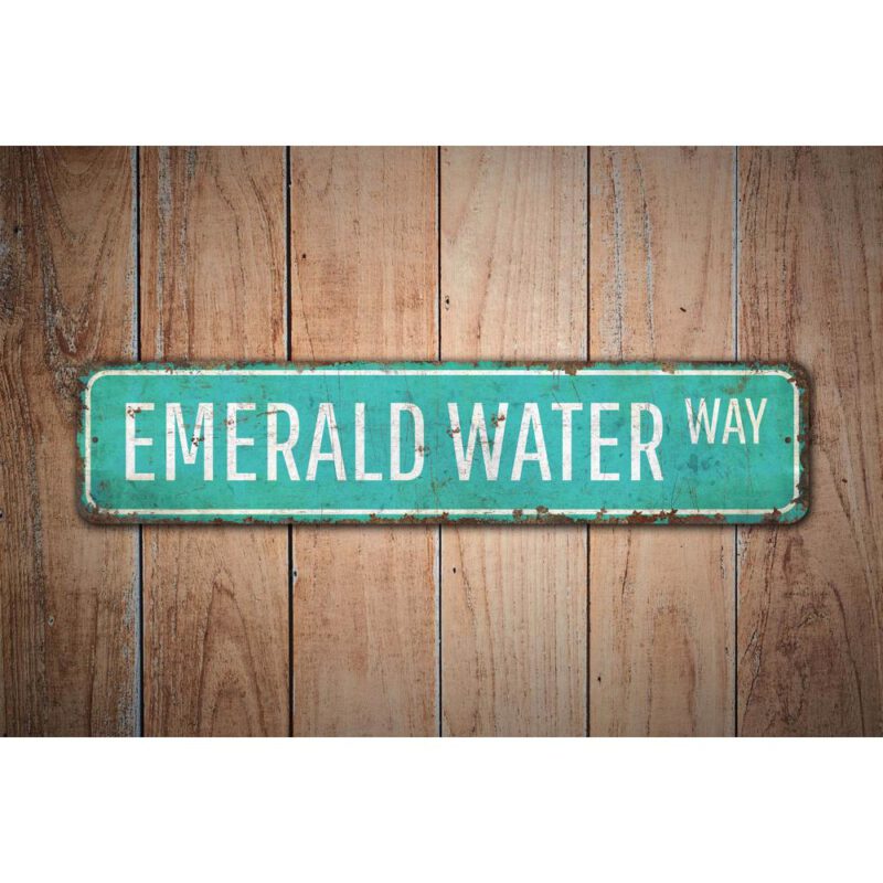 Emerald-Water-Sign-Premium-Quality-Rustic-Metal-Sign-Images