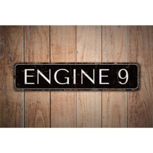 Engine-9-Sign-Premium-Quality-Rustic-Metal-Sign-Images-1