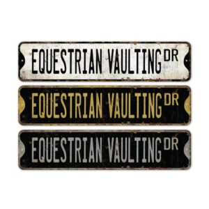 Equestrian-Vaulting-Premium-Quality-Rustic-Metal-Sign-2