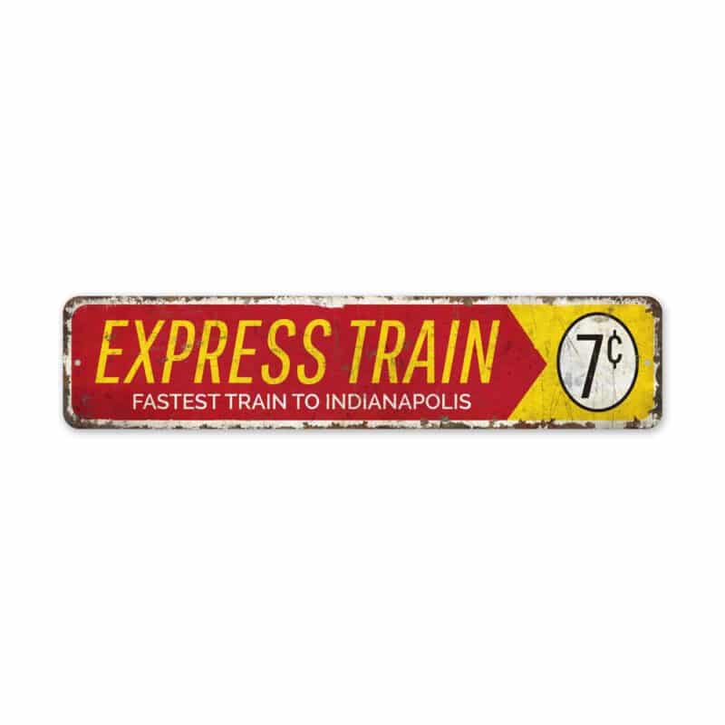 Express-Train-Sign-Premium-Quality-Rustic-Metal-Sign-2