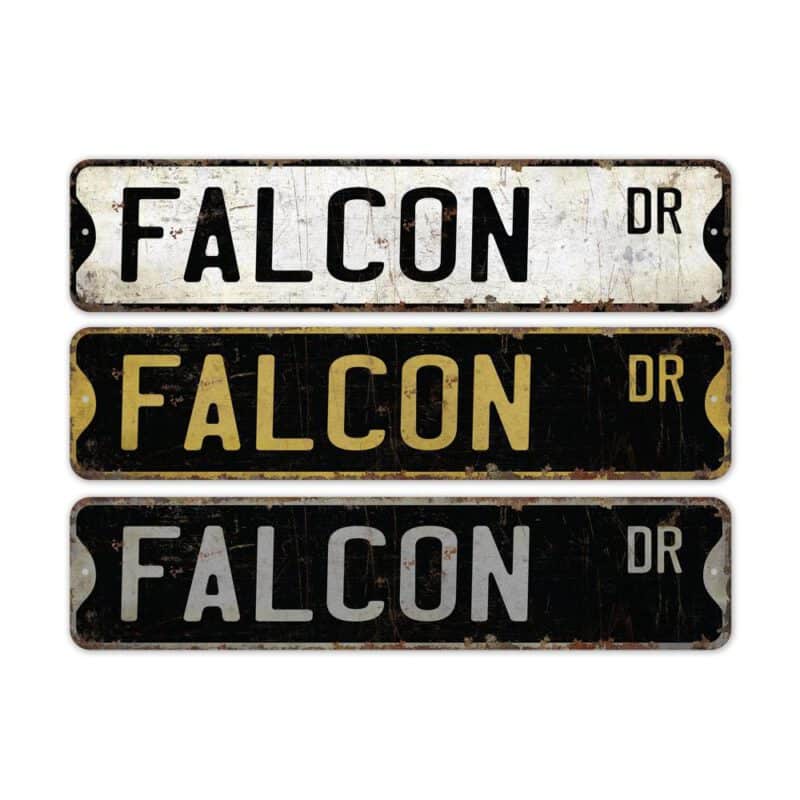 Falcon-Premium-Quality-Rustic-Metal-Sign-2