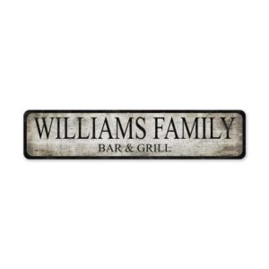 Family-Bar-And-Grill-Premium-Quality-Rustic-Metal-Sign-2