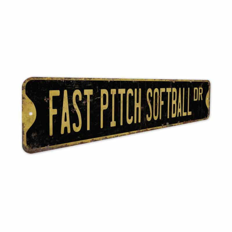 Fast-Pitch-Softball-Premium-Quality-Rustic-Metal-Sign-5