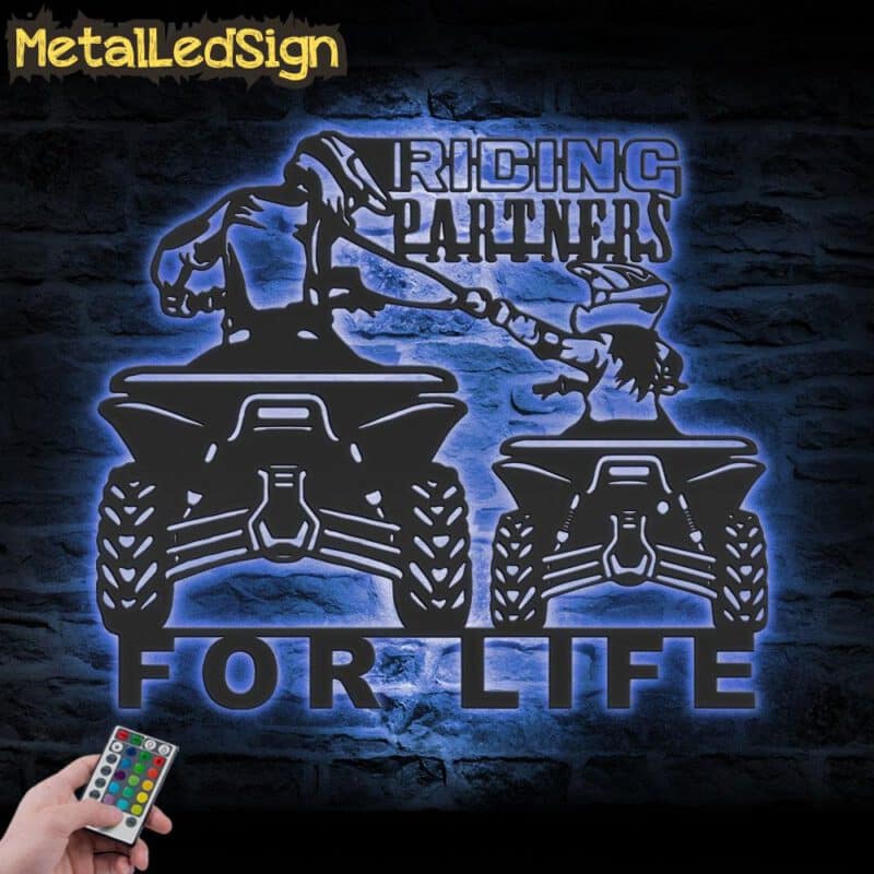 Father-Daughter-Riding-Partners-Quad-Biker-Metal-Wall-Art-LED-Light-3.jpg