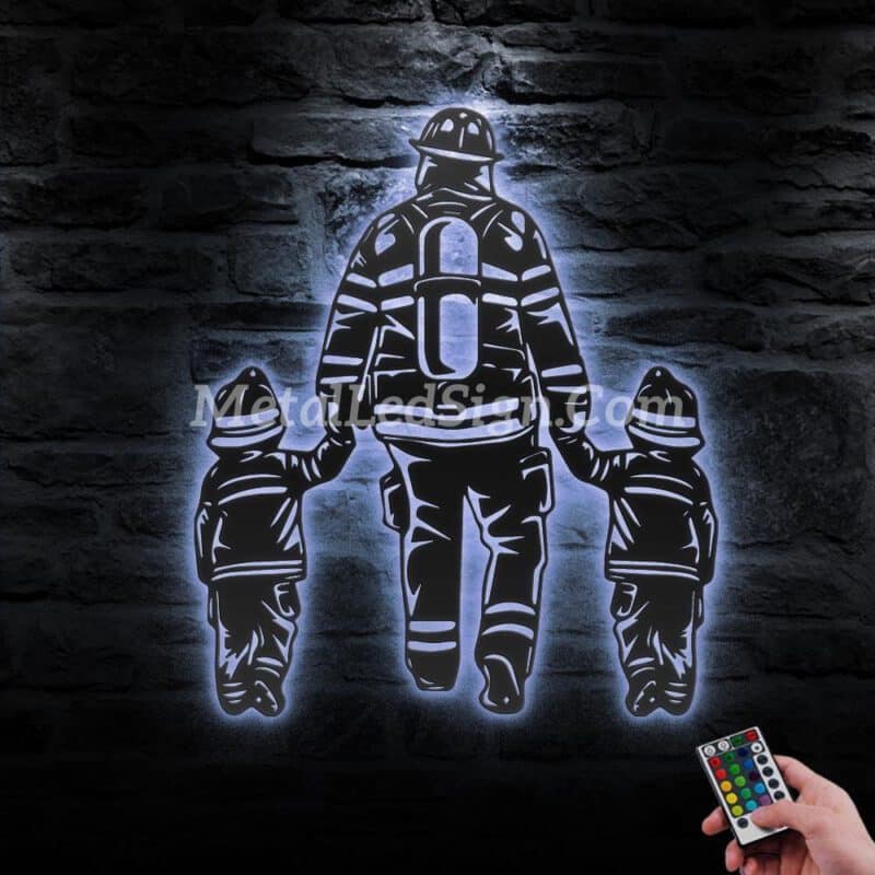 Father-Son-Firefighter-Metal-Wall-Art-Led-Light-3-2