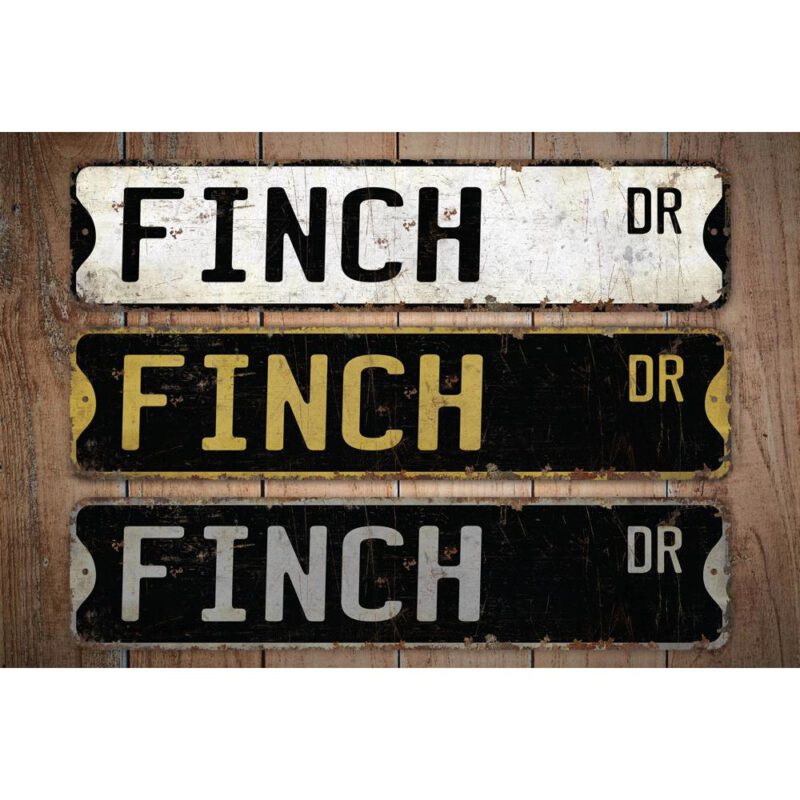 Finch-Premium-Quality-Rustic-Metal-Sign-Images