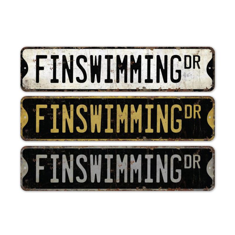 Finswimming-Premium-Quality-Rustic-Metal-Sign-2