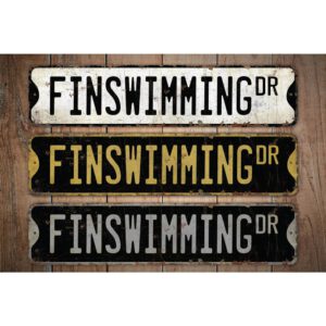 Finswimming-Premium-Quality-Rustic-Metal-Sign-Images