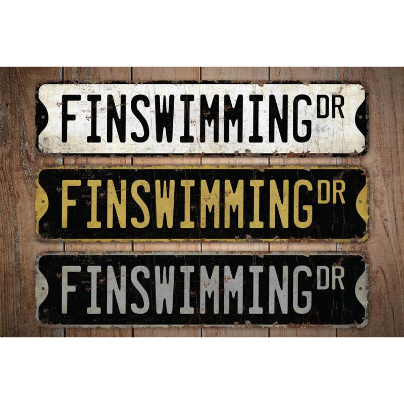 Finswimming-Premium-Quality-Rustic-Metal-Sign-Images