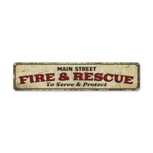 Fire-And-Rescue-Premium-Quality-Rustic-Metal-Sign-2