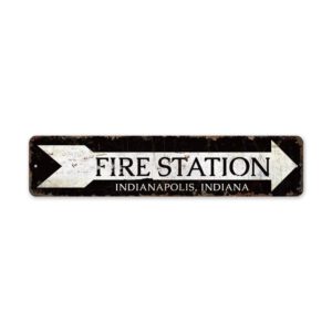 Fire-Station-Sign-Premium-Quality-Rustic-Metal-Sign-2-1