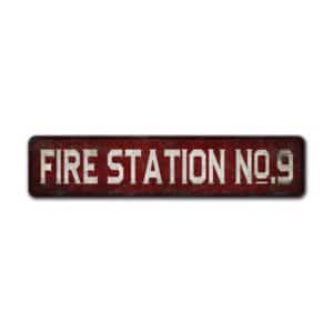 Fire-Station-Sign-Premium-Quality-Rustic-Metal-Sign-2