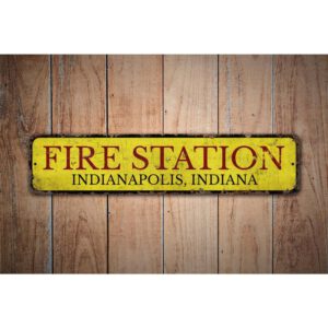 Fire-Station-Sign-Premium-Quality-Rustic-Metal-Sign-Images-2