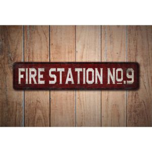 Fire-Station-Sign-Premium-Quality-Rustic-Metal-Sign-Images