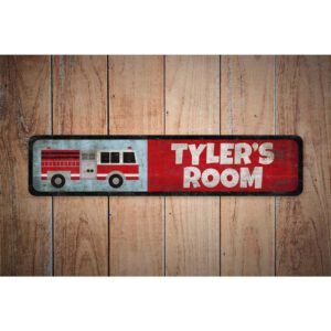 Fire-Truck-Door-Sign-Premium-Quality-Rustic-Metal-Sign-Images-1