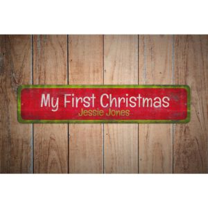 First-Christmas-Sign-Premium-Quality-Rustic-Metal-Sign-Images