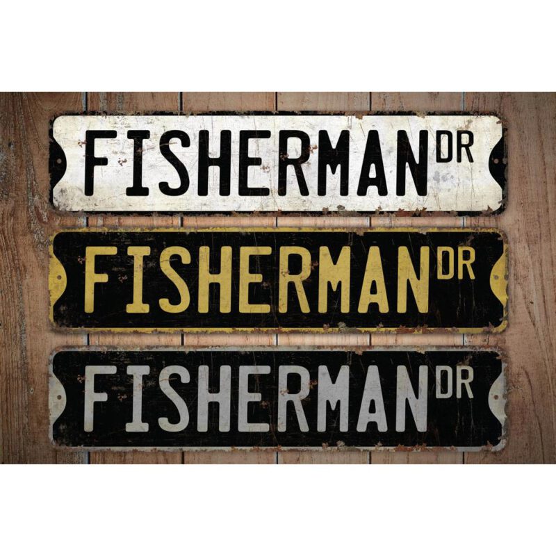 Fisherman-Premium-Quality-Rustic-Metal-Sign-Images