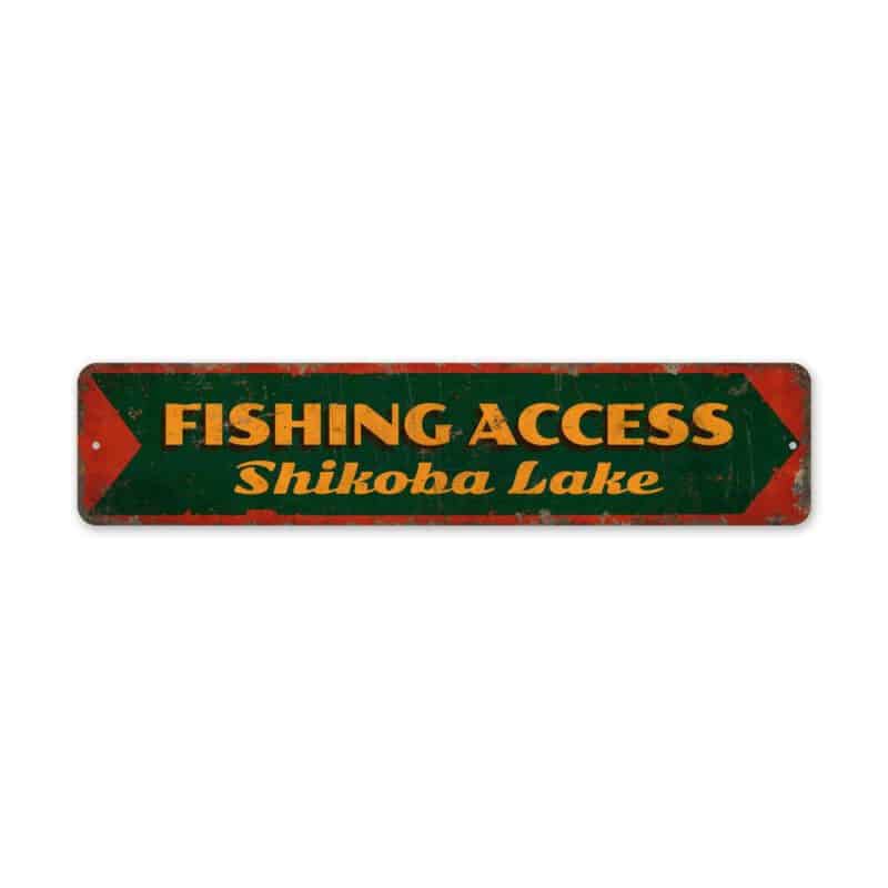 Fishing-Access-Sign-Premium-Quality-Rustic-Metal-Sign-2